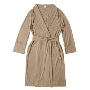Goumi Mom Robe Size XS Small Viscose Bamboo Organic Cotton Oversized Sandstone